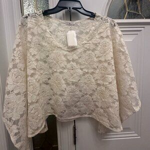 Kish Ivory Lace Crop Top - Size One size fits all